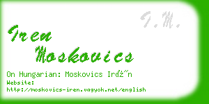 iren moskovics business card